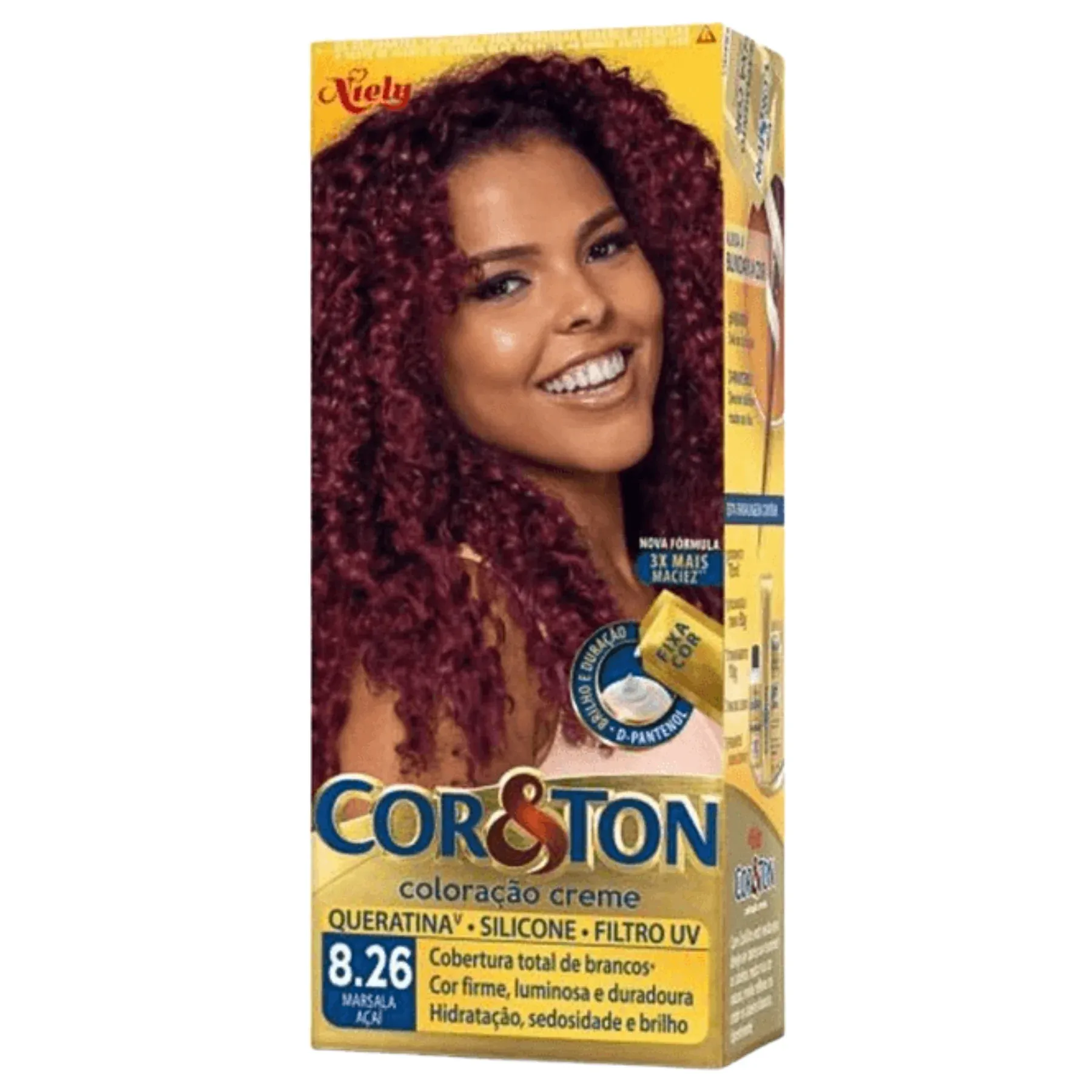 Coloração Creme Cor&Ton 8.26 Marsala Açaí 50g